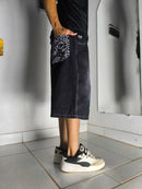 Short Trip Sider Jeans Escuro Grafite